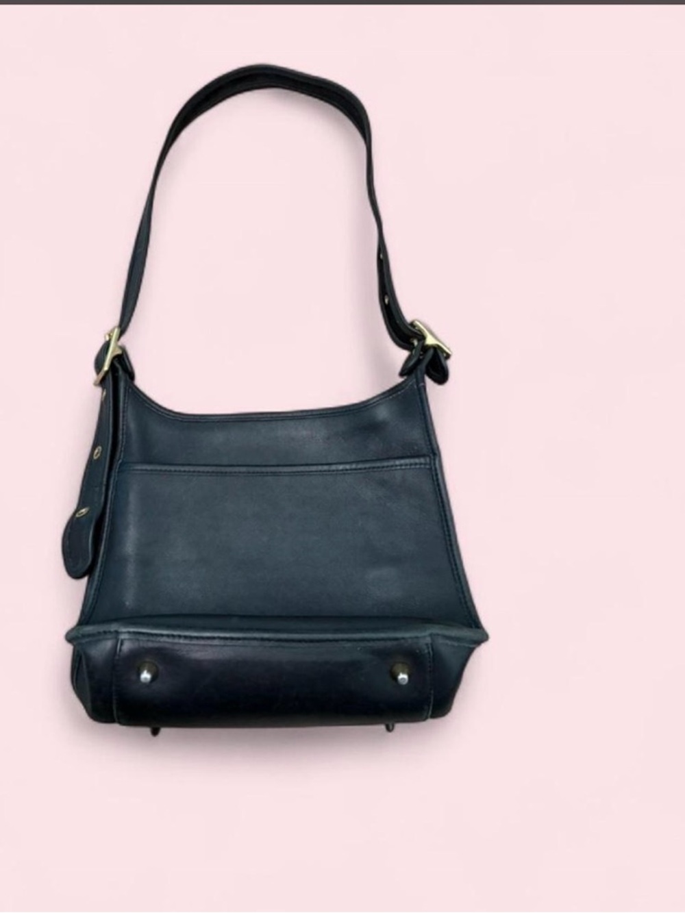 Coach Purse Vintage 9966 Black Legacy Leather Bag with Gold Accents